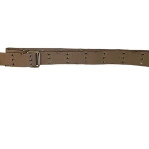 Brown fabric Belt with holes